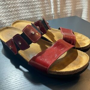 Women's Red Slide Sandals
